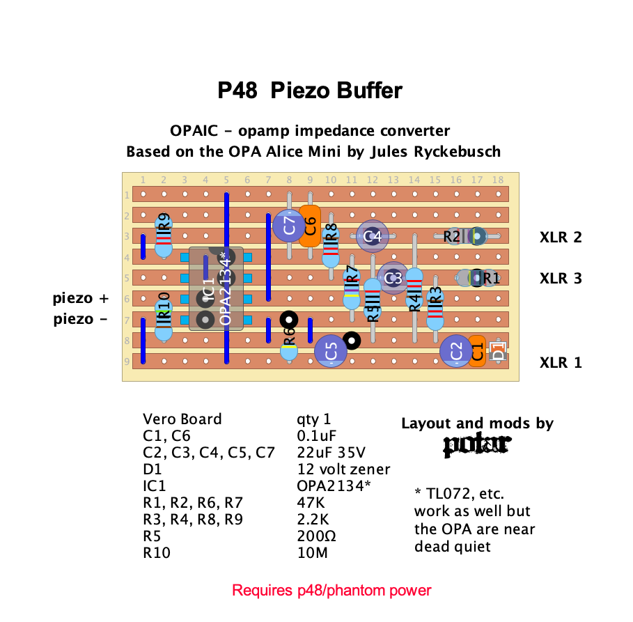 P48 Piezo Buffer vero layout