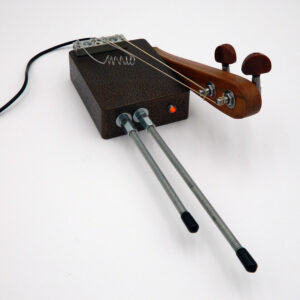 CONTRAPTION is a stringed electro-acoustic instrument in the vein of Sound Urchin, Urchin Guiro Delay, and other sound-box instruments.